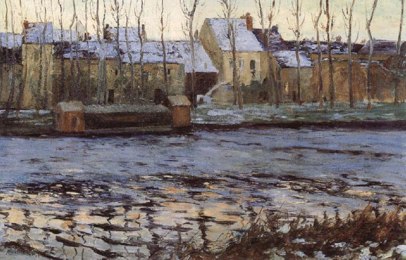 Maurice cullen Winter at Moret Sweden oil painting art